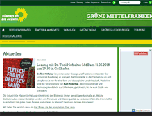 Tablet Screenshot of gruene-mittelfranken.de